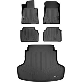 SMARTLINER Custom Floor Mats and Cargo Liner Set Black Compatible with 2021-2022 Kia K5 (Only AWD Models)