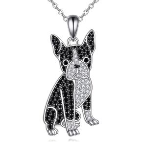 Hancock Dog Necklace Sterling Silver Cute Dog Pendant Jewelry Dog Lover Gifts for Women