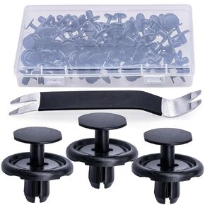 Rexka 41pcs Radiator Splash Shield Front Fender Liner Push-Type Retainer Clips Fasteners for Toyota Lexus 90467-07214 Toyota Splash Guard Clips- -Multipurpose Auto Trim Panel Body Remover
