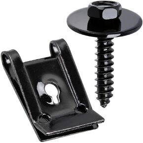 OAUTOO 20Sets M4.2 Fender Liner Splash Shield Hex Head Screw & U-Nut Kit for GM Ford Chrysler Buick Chevy Cadillac Oldsmobile Pontiac GMC