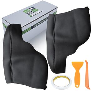 Door Panel Armrest Cover Replacement Door Armrest Cover Leather Black Fit for Honda Odyssey 2011-2017-2pcs