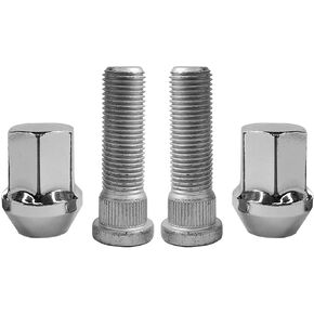 M14x1.5 Chrome Wheel Lug Stud Nut Set Compatible with 2008-2022 Land Rover Range Rover Evoque/Velar LR2 Discovery Sport Jaguar F-Pace E-Pace I-Pace LR001381 (4PCS)