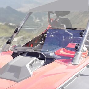 A & UTV PRO 1/2 Front Half Higher Windshield for Polaris RZR PRO XP 2020-2024, Clear Tough Hard Coated Window for Polaris RZR PRO R / RZR Turbo R 22-24, 250x Stronger Than Glass