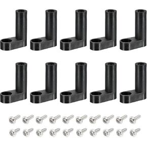 MECCANIXITY PCB Plastic Fixed Feet Circuit Board Standoff Black Mounting Spacer 20mm with Screws for Mainboard Game Console, 50 Set