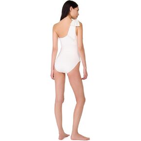kate spade new york Women's Solid Shoulder Bow One Piece