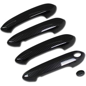 for BMW 3 Series 330i Sedan G20 2019 2020 2021 2022 2023 Door Handle Cover Trims Carbon Fiber Pattern