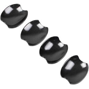 Beautost Fit for Nissan 2021 2022 2023 2024 2025 Rogue Door Bowl Handle Cover Trims (Carbon Fiber Black)