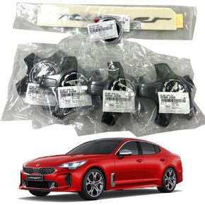 KIA Stinger Genuine OEM Front & Rear Emblem, 19'' Wheel Cap 6P Set / 86330-J5100, 86311-J5000, 52960-J5200 Compatible with 2017~2019