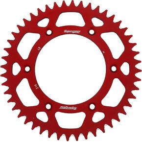 Supersprox Red Aluminum Sprocket, 48T, Chain Size 520, Ral-210-48-Red