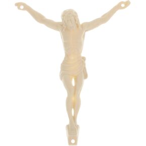 Yardwe Plastic Jesus Sculpture Wall Cross Decoration Jesus Statue Decoration Manual DIY Accessories