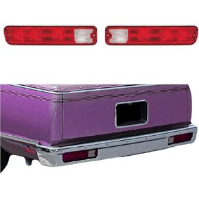 HECASA Tail Light Assembly Compatible with 1979-1987 Chevy Chevrolet El Camino Malibu Station Wagon/GMC Caballero Rear Tail Lamps Taillights Red Lens LH & RH (Pair)
