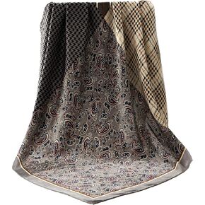 100% Silk Scarf 43" Large Square Lightweight Headscarf Mulberry Silk Women's Silk Oversized Headband