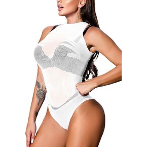 sexy rave outfits for women,one piece thong fishnet bodysuit,halter sheer mesh top night club festival in Kuwait