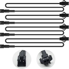 4PCS 78 inch/6.56FT 2-Pin White LED Rock Lights Extension Cord Cable Wire Set, Underglow Lights IP67 Waterproof Neon Lights for Trucks Jeep Golf Carts SXS UTV ATV Car RV