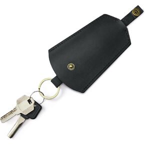 S-ZONE Keychains for Women Men Genuine Leather Key Holder Car Key Case Key Protector Cover Sleeve Key Chain Pouch