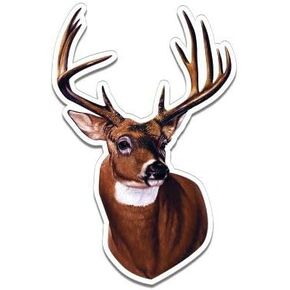 Deer Buck Hunting - 3" Vinyl Sticker - for Car Laptop I-Pad Phone Helmet Hard Hat - Waterproof Decal