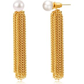 Gold Baroque Pearl Earrings Irregular Pearl Earrings Hypoallergenic for Women Jewelry