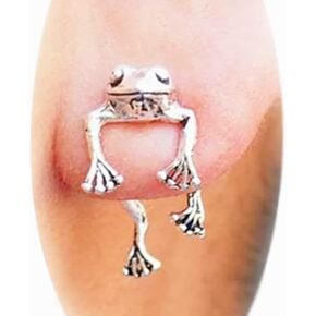Silver Frog Earrings Vintage Frogs Shaped Stud Earrings Animal Earrings Frog Jewelry Gifts for Women