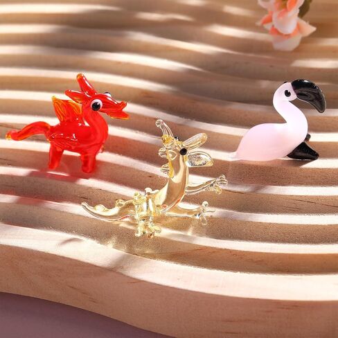 8 Piece Hand Blown Glass Figurines Glass Animals Small Dog Glass Statue Includes Dachshund, Beagle Dog, Puppies or Various Breeds Glass Figurines for Collectibles, Home Decoration, Gifts in Kuwait