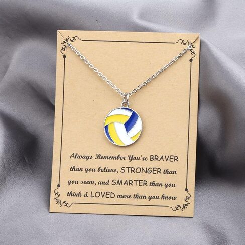 FUSTMW Volleyball Gifts Necklace Volleyball Player Gifts Volleyball Charm Necklace Volleyball Coach gifts for Volleyball Team Lover in Saudi Arabia