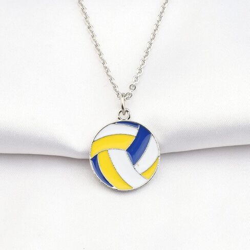 FUSTMW Volleyball Gifts Necklace Volleyball Player Gifts Volleyball Charm Necklace Volleyball Coach gifts for Volleyball Team Lover in Saudi Arabia