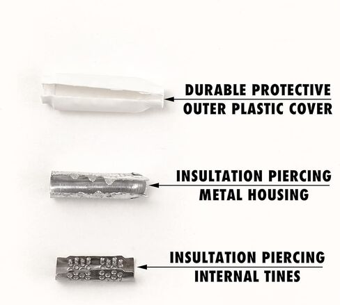 Low Voltage B Connectors Wire Splices Gel Filled, Waterproof Electrical Wire Crimp Bean Type Cable Connector for Outdoor Telephone Phone Security Lighting - Blue 300 pcs in Saudi Arabia