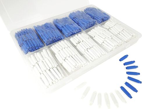 Low Voltage B Connectors Wire Splices Gel Filled, Waterproof Electrical Wire Crimp Bean Type Cable Connector for Outdoor Telephone Phone Security Lighting - Blue 300 pcs in Saudi Arabia