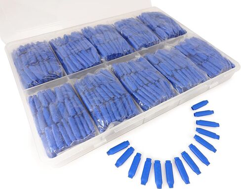 Low Voltage B Connectors Wire Splices Gel Filled, Waterproof Electrical Wire Crimp Bean Type Cable Connector for Outdoor Telephone Phone Security Lighting - Blue 300 pcs in Saudi Arabia