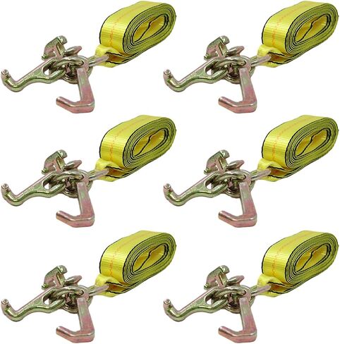 Boxer Tool Cluster Hook Strap 2" x 10’ – Towing Recovery Winch Strap G70 Hooks, J Hook, T Hook, and R Hook – 10,000lbs (2 Pack) in Kuwait
