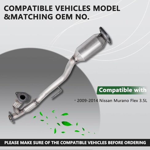 محول حفاز متوافق مع 2009 2010 2011 2012 2013 2014 Nissan Murano Flex 3.5L، مناسب بشكل مباشر (متوافق مع EPA) in Kuwait