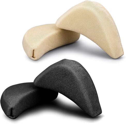 2 Pairs Soft Sponge Adjustable Shoe Filler Breathable Toe Filler Inserts Unisex Big Toe Plug Foot Brace Forefoot Pad Make Shoe Fit Reusable Foam Cushion for Women Girls High Heel Casual (Skin, Black) in Saudi Arabia
