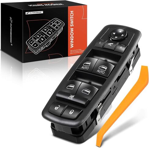 مفتاح نافذة الطاقة الممتاز A-Premium متوافق مع Jeep Grand Cherokee 2014 2015 2016 2017 2018 أداة رياضية مع مرايا قابلة للطي، جانب السائق الأمامي الأيسر، استبدال #68184803AC in Saudi Arabia