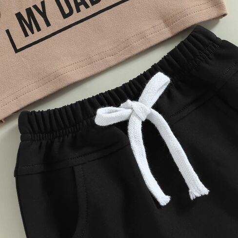 ملابس صيفية للأطفال الرضع من الأولاد مطبوع عليها حروف بأكمام قصيرة تي شيرت علوي شورت ملفوف مطاطي ملابس أطفال حديثي الولادة لطيفة in Kuwait