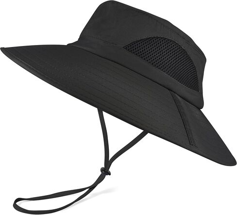 Wide Brim Sun Bucket Hat, Waterproof Boonie Hat for Men & Women | UPF 50+ UV Protection, Adjustable Fit, Chin Strap & Sweatband, Foldable Durable for Fishing Hiking Garden Beach in Kuwait