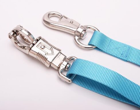 Adjustable Nylon Cross Tie for Horse（2 Pack）- with Strong Panic Snap and Bull Snap, Adjusts Length from 44.6" to 78.5" (Black) in Saudi Arabia