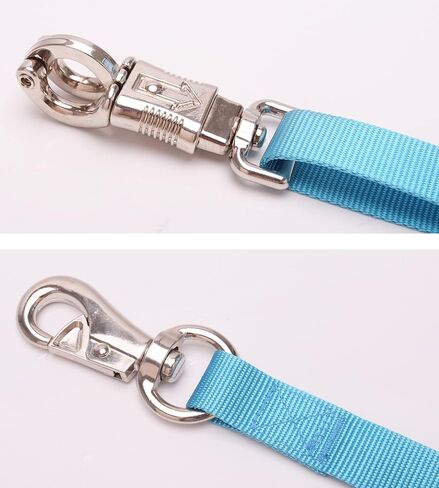Adjustable Nylon Cross Tie for Horse（2 Pack）- with Strong Panic Snap and Bull Snap, Adjusts Length from 44.6" to 78.5" (Black) in Saudi Arabia
