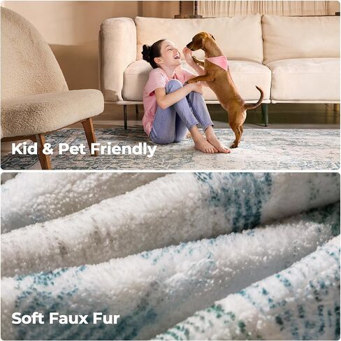 Kokia 9x12 Area Rugs for Living Room, Machine Washable Non Slip Vintage Boho Rugs, Low Pile Distressed Medallion Print Rug for Bedroom, Dining Room Olive 9 x 12 in Saudi Arabia
