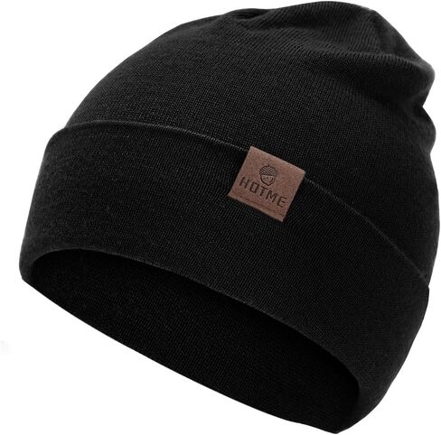 XXL Oversized 100% Merino Wool Beanie Hat for Men & Women, Extra Large Warm Winter Cap for Big Heads, Stretchy Knitted Cap in Kuwait