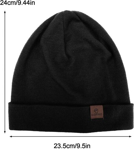XXL Oversized 100% Merino Wool Beanie Hat for Men & Women, Extra Large Warm Winter Cap for Big Heads, Stretchy Knitted Cap in Kuwait