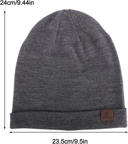 XXL Oversized 100% Merino Wool Beanie Hat for Men & Women, Extra Large Warm Winter Cap for Big Heads, Stretchy Knitted Cap in Kuwait