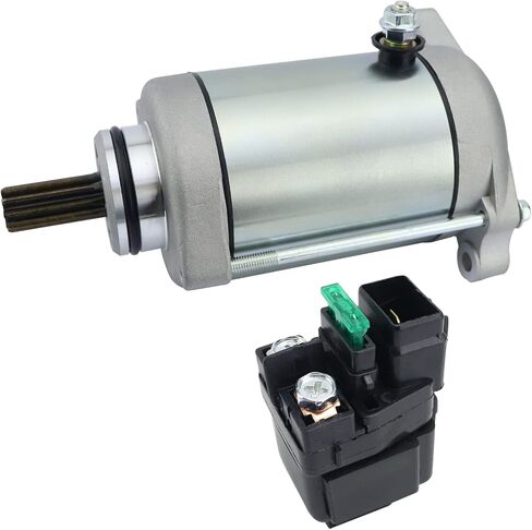Starter Motor & Solenoid Relay for Arctic Cat 500 Auto/Manual 2004-2009, 650 H1 Auto 2005-2007, Prowler XT 650 H1 Auto 2006-2007, Prowler 650 H1 Auto 2007, 3545-024 3545-015 0825-014 0825-001 in Kuwait