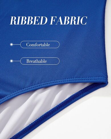 RXRXCOCO Womens Ribbed Cutout One Piece Swimsuit Tie Knot Front Halter Bathing Suit in Saudi Arabia