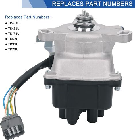 موزع الإشعال مع غطاء ودوار متوافق مع Honda Civic/Acura EL 1.5L 1.6L 1999-2000 SOHC بديل TD-91U، TD91U، TD63U، TD-63U، TD-73U، TD73U in Saudi Arabia
