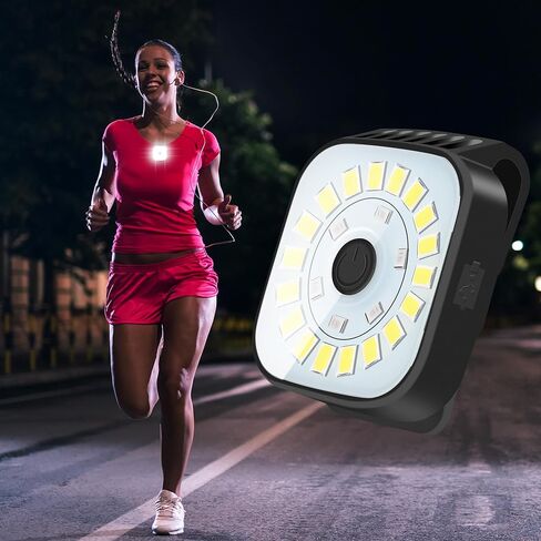 2 Pack Running Lights for Runners - Dog Walking Light at Night, 12 LED Clip On Flashlight for Night Safety, High Brightness Chest Light Jogging Gear for Men Women in Saudi Arabia