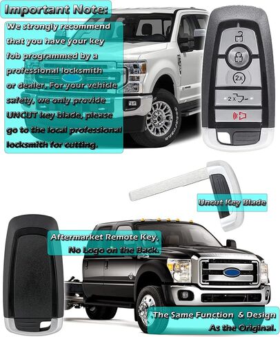 Smart Key for Ford SUV, Alliskeys Proximity Remote Control Key Fob Replacement for Ford SUV 2018-2020, Lincoln Corsair Nautilus Aviator Navigator 2020-2023 M3N-A2C93142600 164-R8198 5-Button SUV in Kuwait