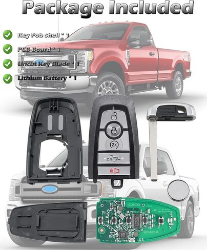 Smart Key for Ford SUV, Alliskeys Proximity Remote Control Key Fob Replacement for Ford SUV 2018-2020, Lincoln Corsair Nautilus Aviator Navigator 2020-2023 M3N-A2C93142600 164-R8198 5-Button SUV in Kuwait