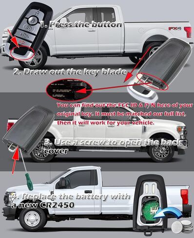 Smart Key for Ford SUV, Alliskeys Proximity Remote Control Key Fob Replacement for Ford SUV 2018-2020, Lincoln Corsair Nautilus Aviator Navigator 2020-2023 M3N-A2C93142600 164-R8198 5-Button SUV in Kuwait