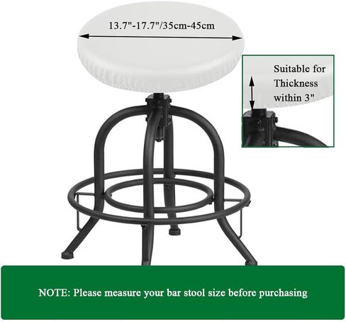 Waterproof Bar Stool Covers Round PU Leather Stool Covers Bar Stool Seat Covers Slipcover Washable Stool Cushion Covers with Elastic Bands(4 Pack, Yellow) in Saudi Arabia