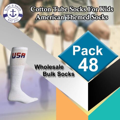 Yacht & Smith USA Pride Wholesale Cotton Socks For Men Woman Children, American Themed Socks in Kuwait