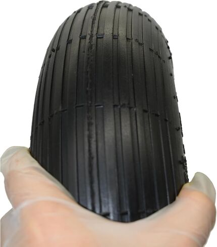 3.50-8" Tire and Inner Tube (1 Set) by Air Filled, 4PR and Max 35 PIS, with TR87 Bent Metal Valve Stem, Fits 8 Inch Wheel/Rim, work for Wheelbarrow, Hand Truck, Tool Cart, Garden Carts and more in Kuwait